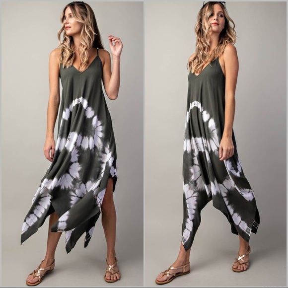 Des Feli Dresses & Skirts - Last 1 - Store Closing‼️ Tie-Dye Shark Bite Dress